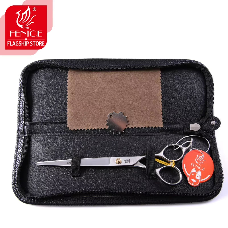 Professional 7.0 /7.5 Inch Pet Grooming in Dog Hair Trimmers Scissors Serrated Blade Dog Cutting Grooming Shears