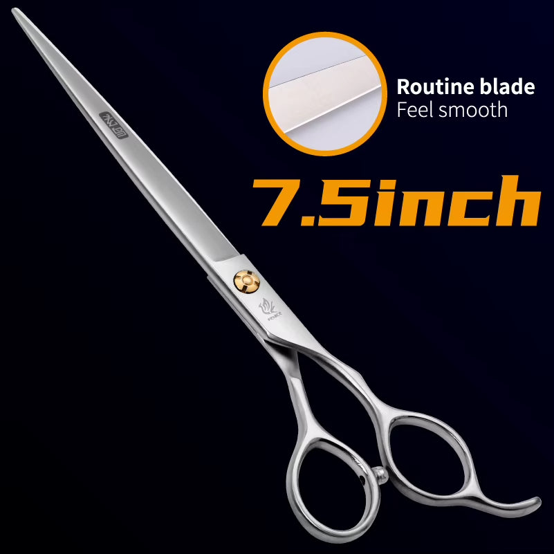 Professional 7.0 /7.5 Inch Pet Grooming in Dog Hair Trimmers Scissors Serrated Blade Dog Cutting Grooming Shears