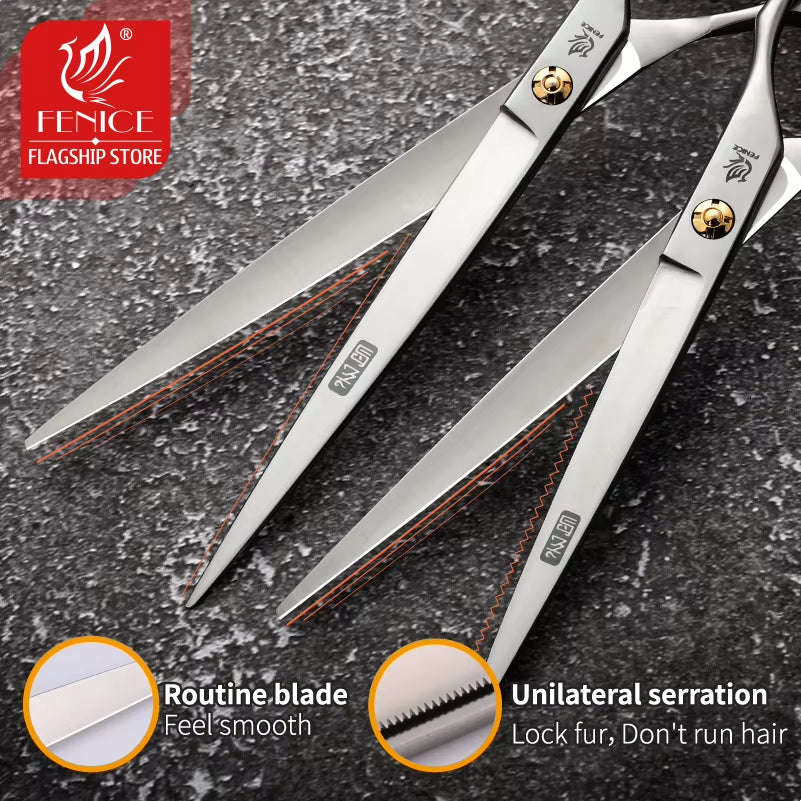 Professional 7.0 /7.5 Inch Pet Grooming in Dog Hair Trimmers Scissors Serrated Blade Dog Cutting Grooming Shears