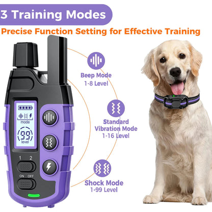 3300Ft Electric Dog Training Collar Remote Control Waterproof Pet Behaviorfor 5-120Lbs Puppy with Shock Vibration Beep