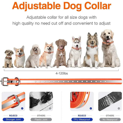 1000M Electric Dog Training Collar Remote Control Training Collar for Pet Rechargeable Dog Bark Control Stop Shock Collar