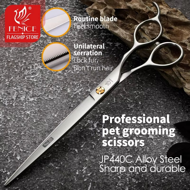 Professional 7.0 /7.5 Inch Pet Grooming in Dog Hair Trimmers Scissors Serrated Blade Dog Cutting Grooming Shears
